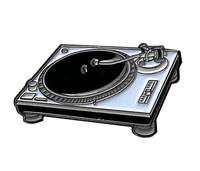 Turntable Enamel Pin - HalfMoonMusic