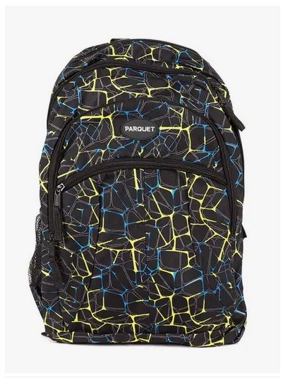 Parquet Abstract Pattern Backpack - HalfMoonMusic