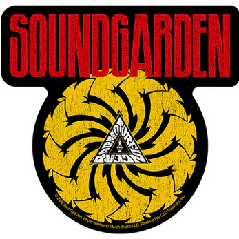 Soundgarden Yellow Spiral Sticker - HalfMoonMusic