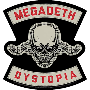 Megadeth Dystopia Skull Sticker - HalfMoonMusic