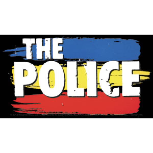 The Police Painted Stripes Sticker - HalfMoonMusic