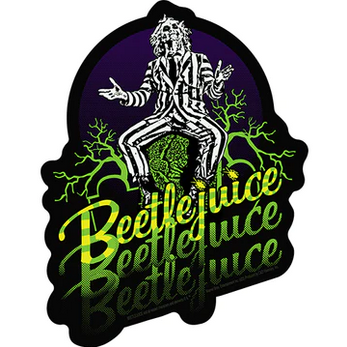 Beetlejuice 3 Times Sticker - HalfMoonMusic