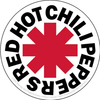 Red Hot Chili Peppers Classic Circle Logo Sticker - HalfMoonMusic