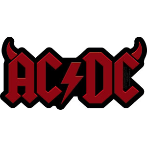 AC/DC Devil Horns Red Sticker - HalfMoonMusic