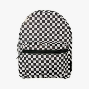Mini Black & White Checkered Skater Backpack - HalfMoonMusic