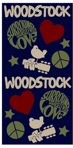 Woodstock Surround Yourself With Love Unisex Ankle Socks - HalfMoonMusic