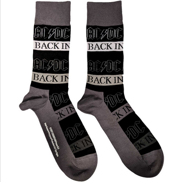 AC/DC Back In Black Striped Unisex Ankle Socks - HalfMoonMusic