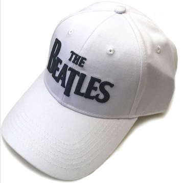 The Beatles Classic Black & White Logo Baseball Cap - HalfMoonMusic