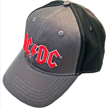 AC/DC Red 2-Tone Logo Baseball Cap - HalfMoonMusic
