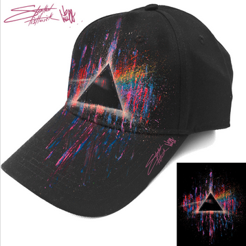 Pink Floyd Dark Side Prism Paint Splatter Baseball Cap - HalfMoonMusic
