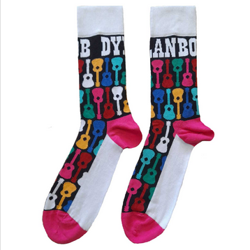 Bob Dylan Guitar Pattern Unisex Ankle Socks - HalfMoonMusic