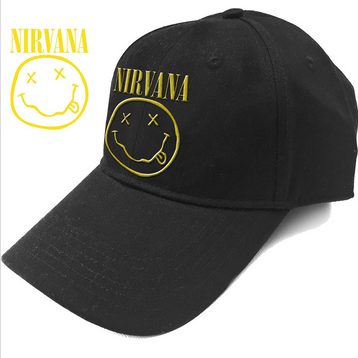 Nirvana Classic Smiley Face Logo Baseball Cap - HalfMoonMusic