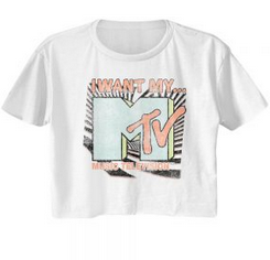 Women's I Want My MTV Crop Top - HalfMoonMusic