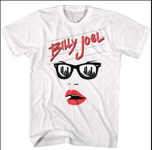 Men's Billy Joel Lips T-Shirt - HalfMoonMusic