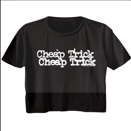 Women's Cheap Trick Logo Crop Top - HalfMoonMusic