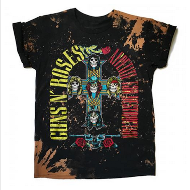 Men's Guns N' Roses Appetite For Destruction Bleach T-Shirt - HalfMoonMusic
