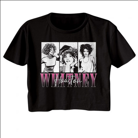 Women's Whitney Houston "3 Rectangles" Crop Top - HalfMoonMusic