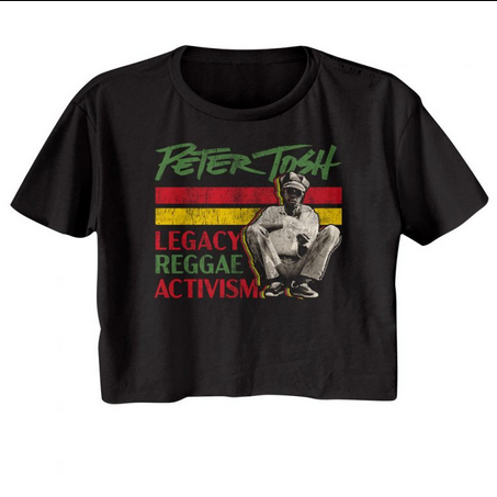 Women's Peter Tosh "Legacy Reggae Activism" Crop Top - HalfMoonMusic