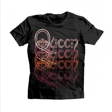 Men's Queen Repeat Logo T-Shirt - HalfMoonMusic