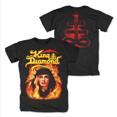 Men's King Diamond Fatal Portrait Fire T-Shirt - HalfMoonMusic