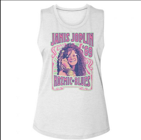 Women's Janis Joplin "Kozmic Blues" Tank Top - HalfMoonMusic