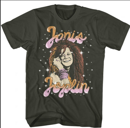 Men's Janis Joplin "Sparkle Smoke" T-Shirt - HalfMoonMusic