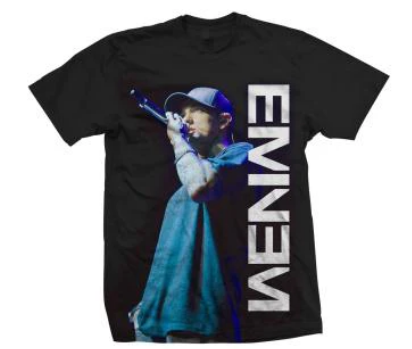 Men's Eminem On The Mic T-Shirt - HalfMoonMusic