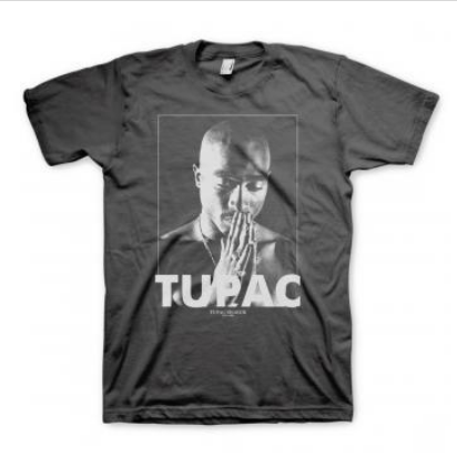 Men's Tupac Praying Hands T-Shirt - HalfMoonMusic