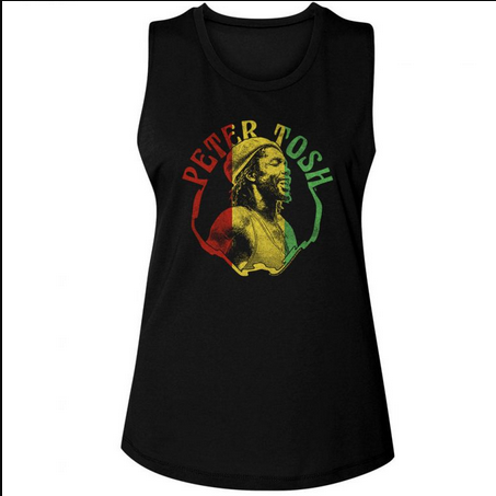 Women's Peter Tosh Rasta Muscle Tank Top - HalfMoonMusic
