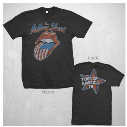 Men's Rolling Stones Tour of America 78 T-Shirt - HalfMoonMusic