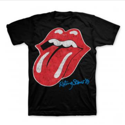 Men's Distressed '89 Rolling Stones Tongue T-Shirt - HalfMoonMusic