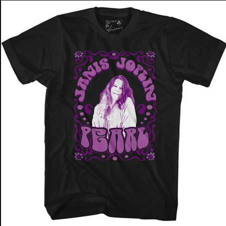 Men's Janis Joplin Purple Pearl T-Shirt - HalfMoonMusic