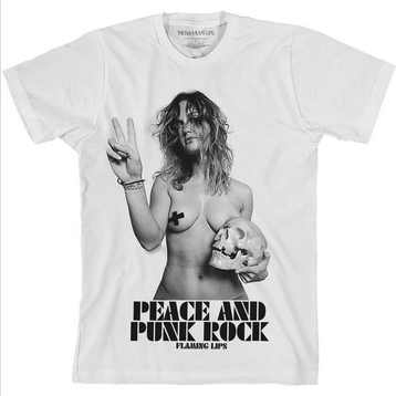 Men's The Flaming Lips Peace & Punk Rock Girl T-Shirt - HalfMoonMusic