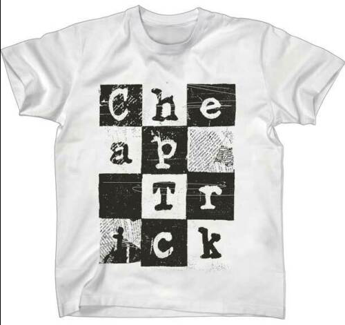 Men's Cheap Trick Checkered T-Shirt - HalfMoonMusic