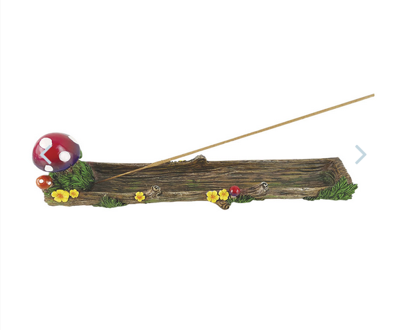 Mushroom Log Incense Burner - HalfMoonMusic