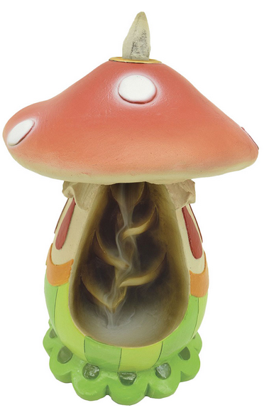 Mushroom Waterfall Backflow Incense Burner - HalfMoonMusic