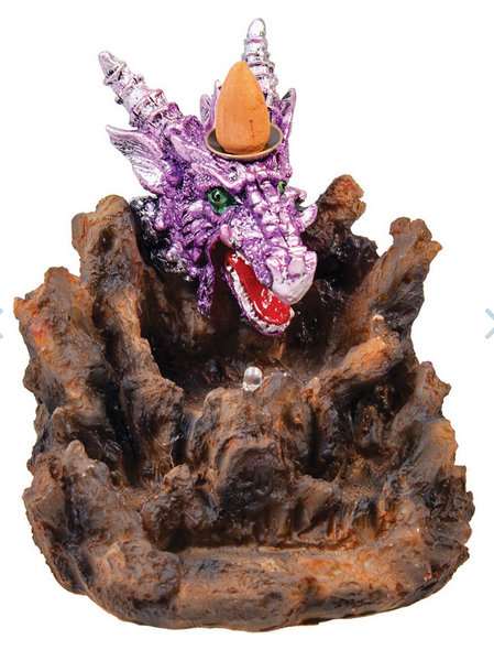 Dragon Backflow Incense Burner w/ LED - HalfMoonMusic