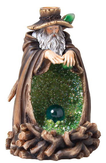 Wizard Backflow Incense Burner w/ LED Light - HalfMoonMusic