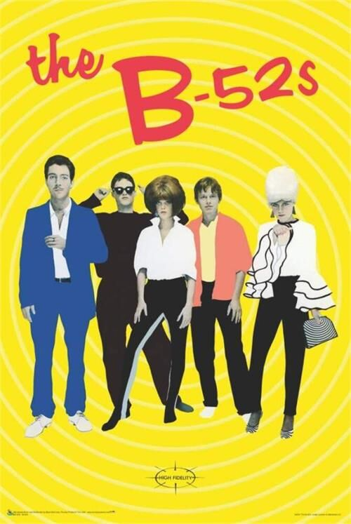 The B-52's Yellow Album Cover Poster - HalfMoonMusic