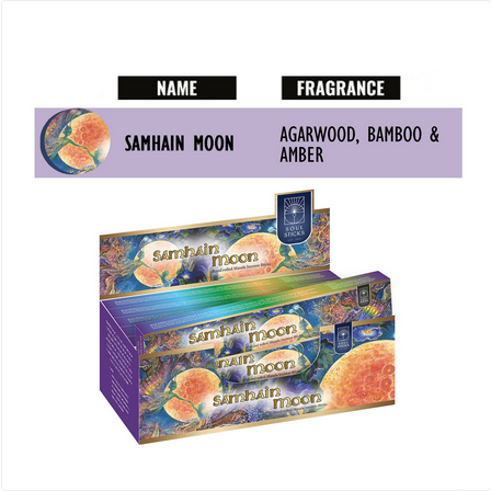 Samhain Moon Natural Incense Sticks - HalfMoonMusic