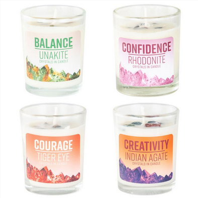 Melt Away Stone Energy Candle - HalfMoonMusic