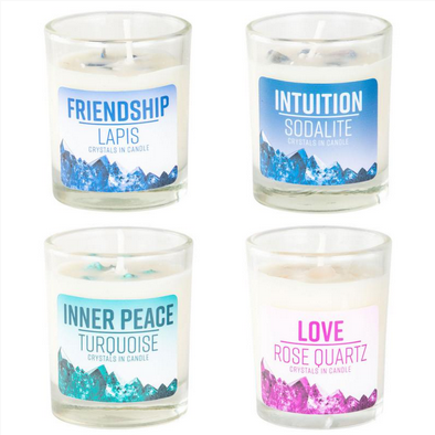 Melt Away Stone Energy Candle - HalfMoonMusic
