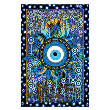 3D Evil Eye Tapestry - HalfMoonMusic