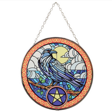 Hanging Stained Glass Suncatcher - HalfMoonMusic