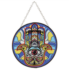 Hanging Stained Glass Suncatcher - HalfMoonMusic