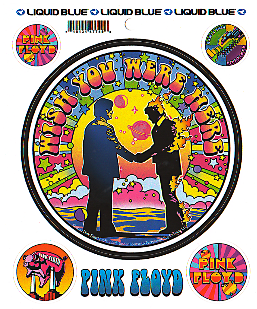 Pink Floyd Wish You Were Here Trippy Sticker - HalfMoonMusic