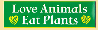 Love Animals Eat Plants Sticker - HalfMoonMusic
