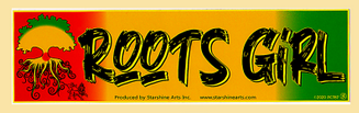 Roots Girl Rasta Sticker - HalfMoonMusic