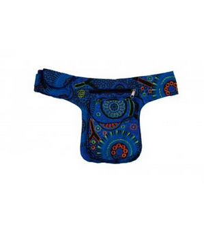 Cotton Print Embroidered Fanny Pack - HalfMoonMusic