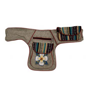 Cotton Embroidered Fanny Pack - HalfMoonMusic